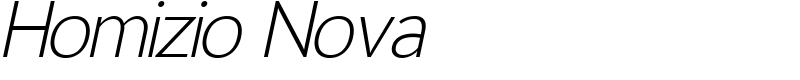 Homizio Nova Font