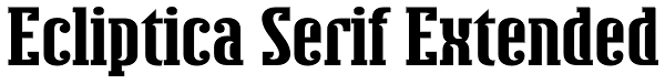 Ecliptica Serif Extended Font