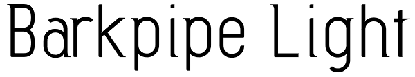 Barkpipe Light Font