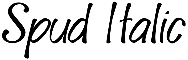 Spud Italic Font