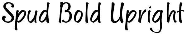 Spud Bold Upright Font