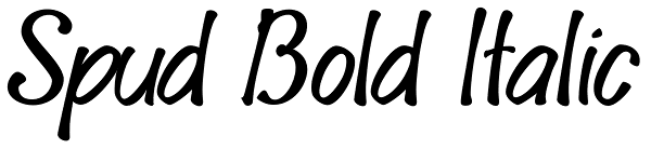 Spud Bold Italic Font