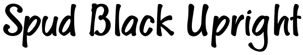 Spud Black Upright Font