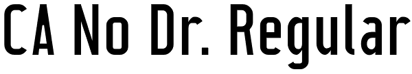 CA No Dr. Regular Font