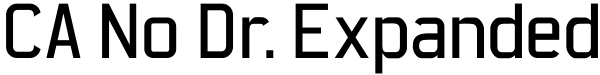 CA No Dr. Expanded Font