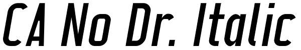 CA No Dr. Italic Font