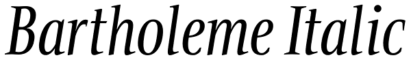 Bartholeme Italic Font