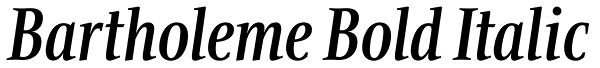 Bartholeme Bold Italic Font