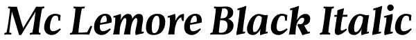 Mc Lemore Black Italic Font