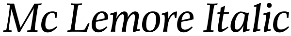 Mc Lemore Italic Font