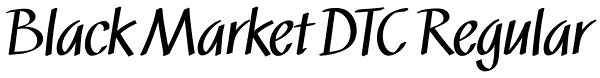 Black Market DTC Regular Font