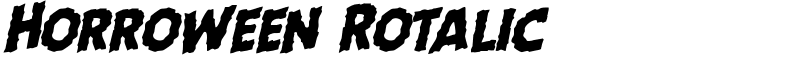 Horroween Rotalic Font