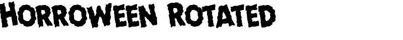 Horroween Rotated Font