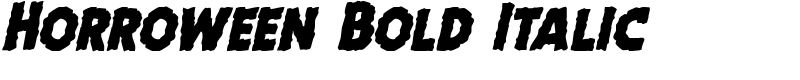 Horroween Bold Italic Font