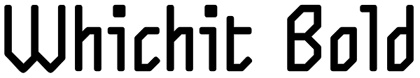 Whichit Bold Font