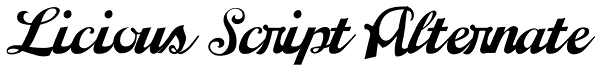 Licious Script Alternate Font