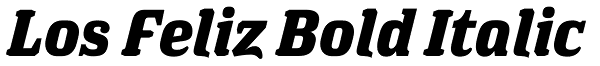 Los Feliz Bold Italic Font