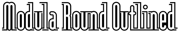 Modula Round Outlined Font