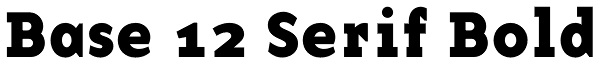 Base 12 Serif Bold Font