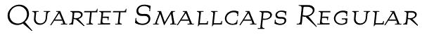 Quartet Smallcaps Regular Font