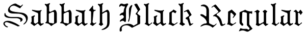 Sabbath Black Regular Font