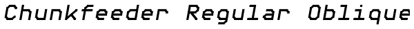 Chunkfeeder Regular Oblique Font