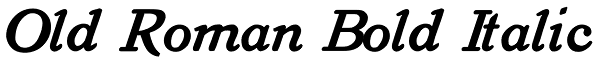 Old Roman Bold Italic Font
