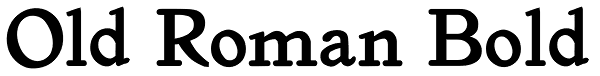 Old Roman Bold Font