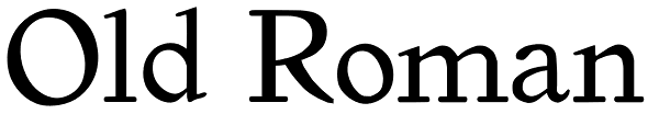 Old Roman Font