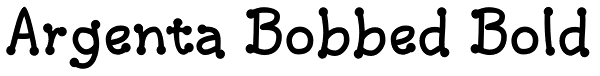 Argenta Bobbed Bold Font