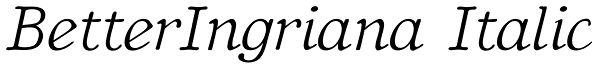 BetterIngriana Italic Font