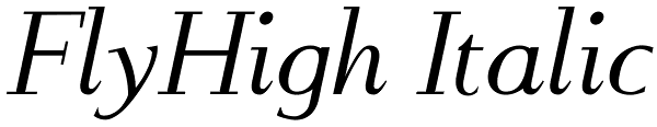 FlyHigh Italic Font