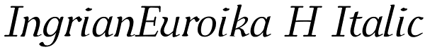 IngrianEuroika H Italic Font