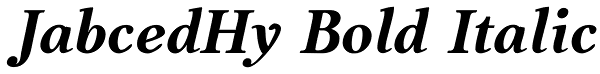 JabcedHy Bold Italic Font