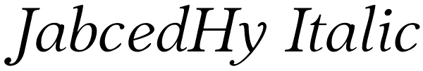 JabcedHy Italic Font