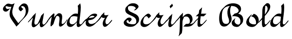 Vunder Script Bold Font