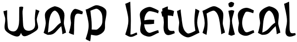 Warp Letunical Font