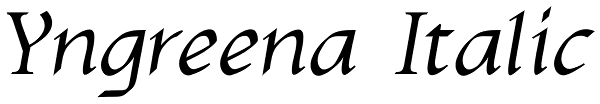 Yngreena Italic Font