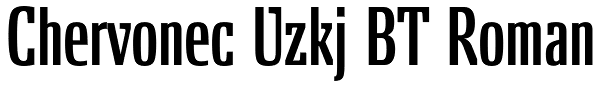 Chervonec Uzkj BT Roman Font