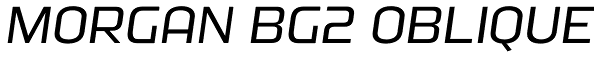 Morgan Bg2 Oblique Font