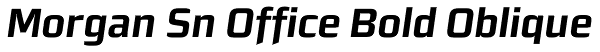 Morgan Sn Office Bold Oblique Font