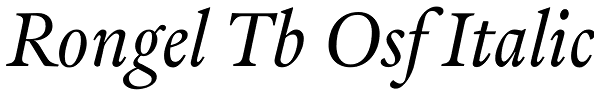 Rongel Tb Osf Italic Font