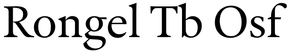 Rongel Tb Osf Font