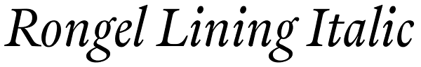 Rongel Lining Italic Font