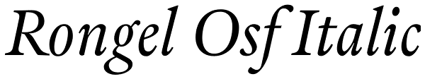 Rongel Osf Italic Font