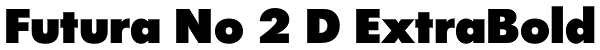 Futura No 2 D ExtraBold Font