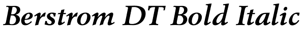 Berstrom DT Bold Italic Font