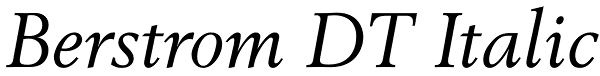 Berstrom DT Italic Font