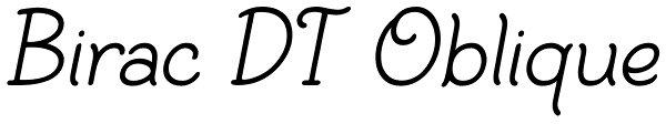 Birac DT Oblique Font