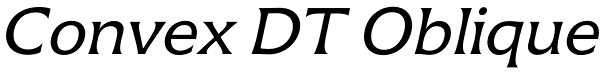 Convex DT Oblique Font